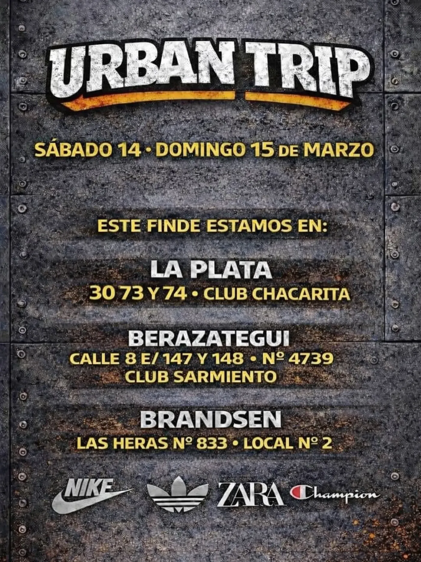 As&iacute; hab&iacute;a anunciado Urban Trip las fechas de la feria en La Plata