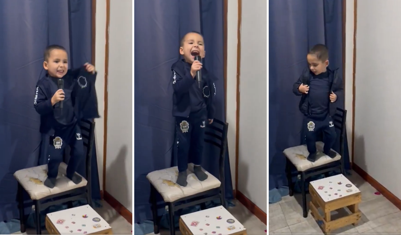 Nene hincha de Gimnasia canta Lali Espósito.png