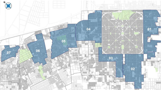 las siete zonas de la plata contempladas en el programa de obras 1.000 cuadras