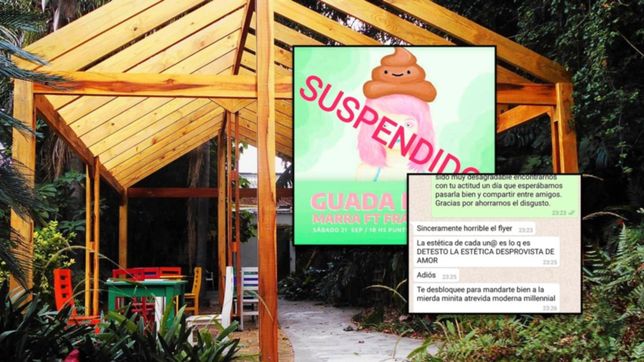 exploto contra su flyer y suspendieron el show por lo que les dijo: quiero creer que es una mina la que lo hizo
