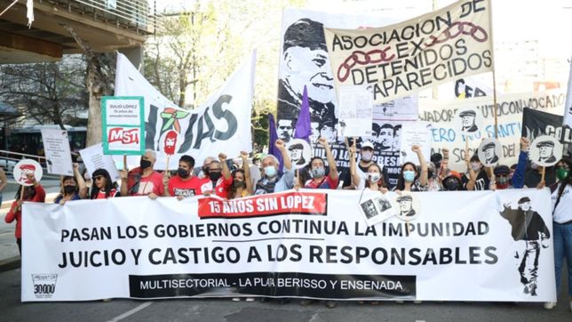 marcha por julio lopez a 15 anos de su segunda desaparicion