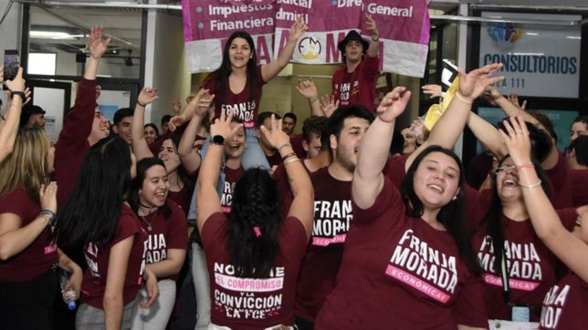 una pulseada entre la consolidacion de franja morada y el avance peronista