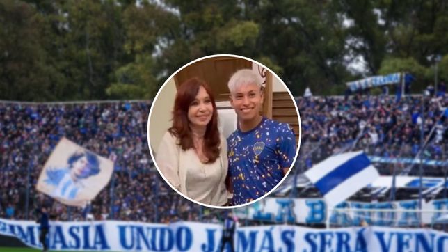 video: la reaccion de cristina al saludar a un hincha de boca