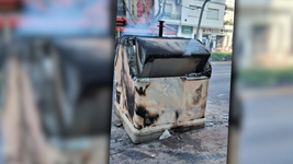 incendiaron un contenedor de basura en pleno diagonal 74 incendiaron un contenedor de basura en pleno diagonal 74
