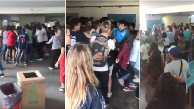 video: una interna politica desato una batalla campal en la facultad de periodismo