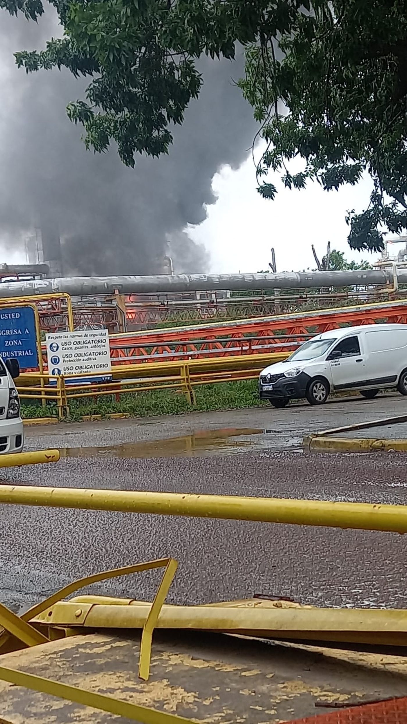 El sector de la Refinería YPF La Plata donde se inició el fuego