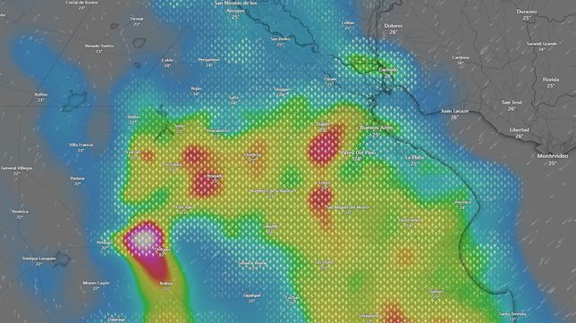 ¿a que hora empezaria a llover en la plata, berisso y ensenada?