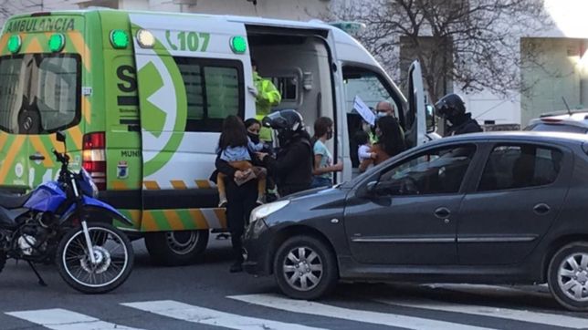 video: impactante triple choque en pleno centro de la plata