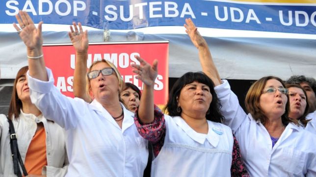 miercoles de paro docente, en un clima de creciente tension con el gobierno