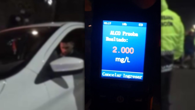 no me quemes: la increible escena de un conductor ebrio en la plata en un control