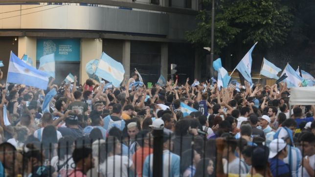 los platenses celebraron a lo grande y por varias horas el triunfo argentino