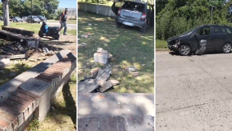 Tres autos protagonizaron un choque en Camino Belgrano y uno terminó sobre la vereda Tres autos protagonizaron un choque en Camino Belgrano y uno terminó sobre la vereda