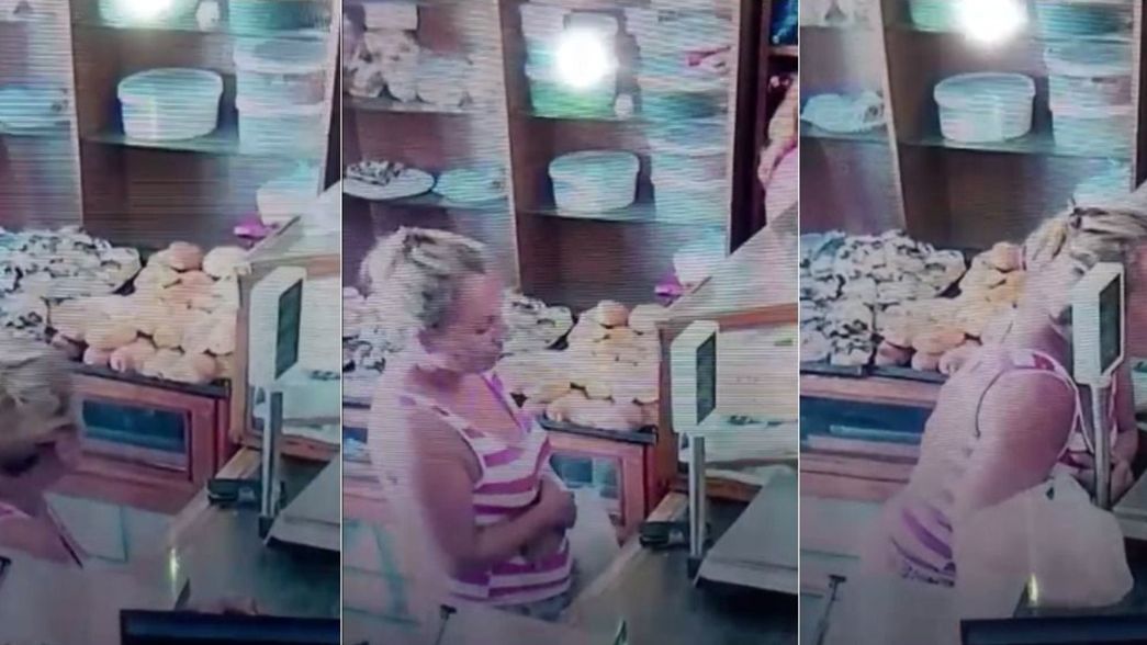 VIDEO: Se olvidó el celular en el mostrador de una panadería de La Plata y otra clienta se lo robó