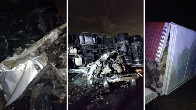 asi fue el tremendo choque fatal entre un camion y una camioneta en la plata