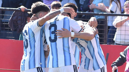 asi fue el gol de dominguez avila en el estreno de la promesa pincha en la seleccion