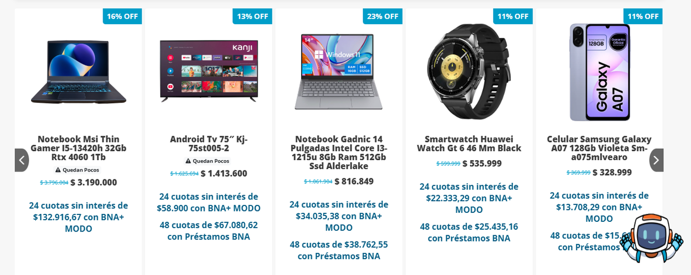 Banco Nación ofrece miles de productos con financiación exclusiva en Tienda BNA+