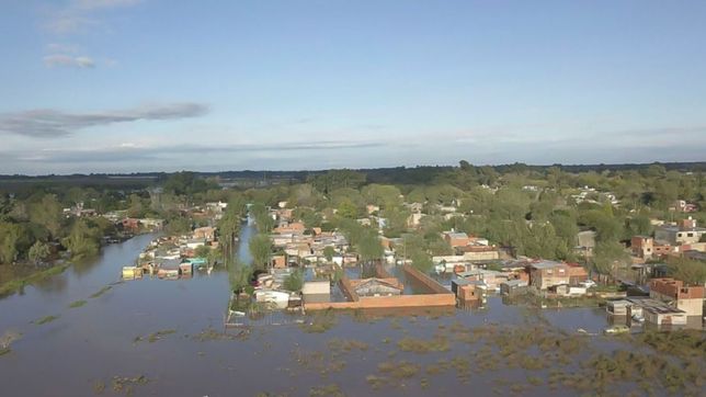 la inundacion en villa elvira desde el aire