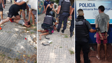 Vecinos de La Plata redujeron a un ladrón armado con un cuchillo frente a una escuela