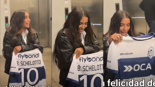 maria becerra recibio la camiseta de gimnasia y expreso su deseo de ir al bosque