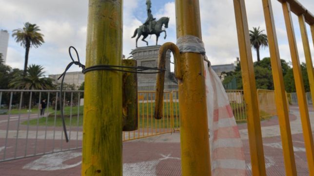 se viene la apertura de sesiones de kicillof y asi amanecio el centro de la plata
