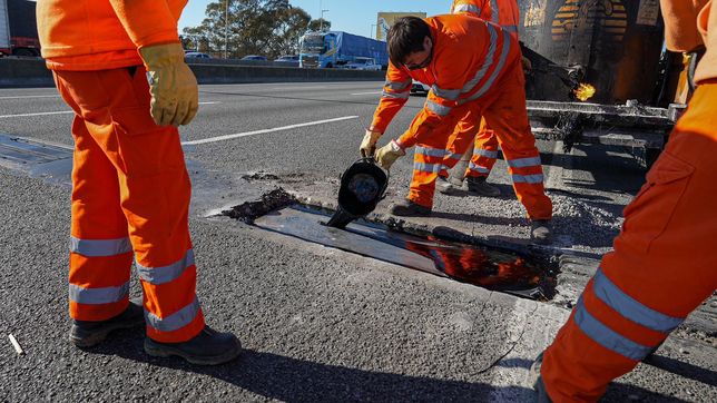 avanza la puesta en valor de la autopista con obras en los puentes y viaductos