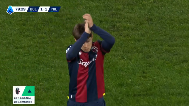 benjamin dominguez salio ovacionado en el bologna tras un partidazo ante el milan