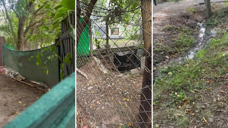 Un vecino de Gonnet puso un portón y un alambrado sobre una zanja y cada vez que llueve se inunda el barrio Un vecino de Gonnet puso un portón y un alambrado sobre una zanja y cada vez que llueve se inunda el barrio