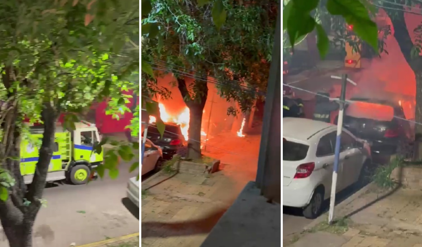 Incendio de un auto en 8 y 39