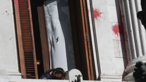 Congreso ataque al despacho de cristina