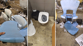 el maracana, en problemas: graves destrozos antes de la semifinal entre flamengo y estudiantes