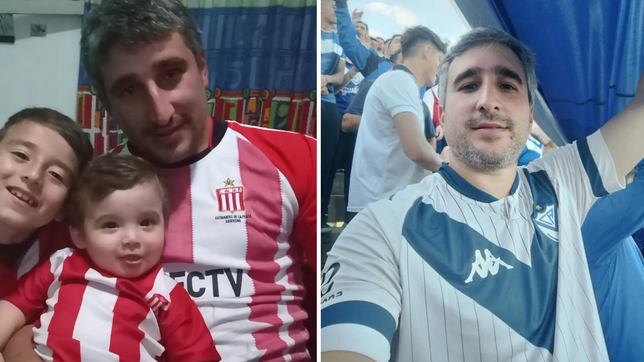 uno es fanatico de estudiantes, el otro es de velez y esperan la final enfrentados por la pasion