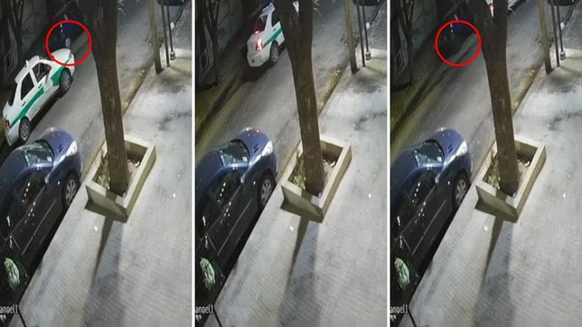 un taxista robo las tazas de un auto estacionado en la plata