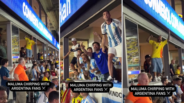 un hincha de gimnasia hizo enojar a maluma en la final de la copa america