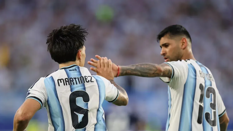 Selección argentina Martínez Cuti Romero festejo
