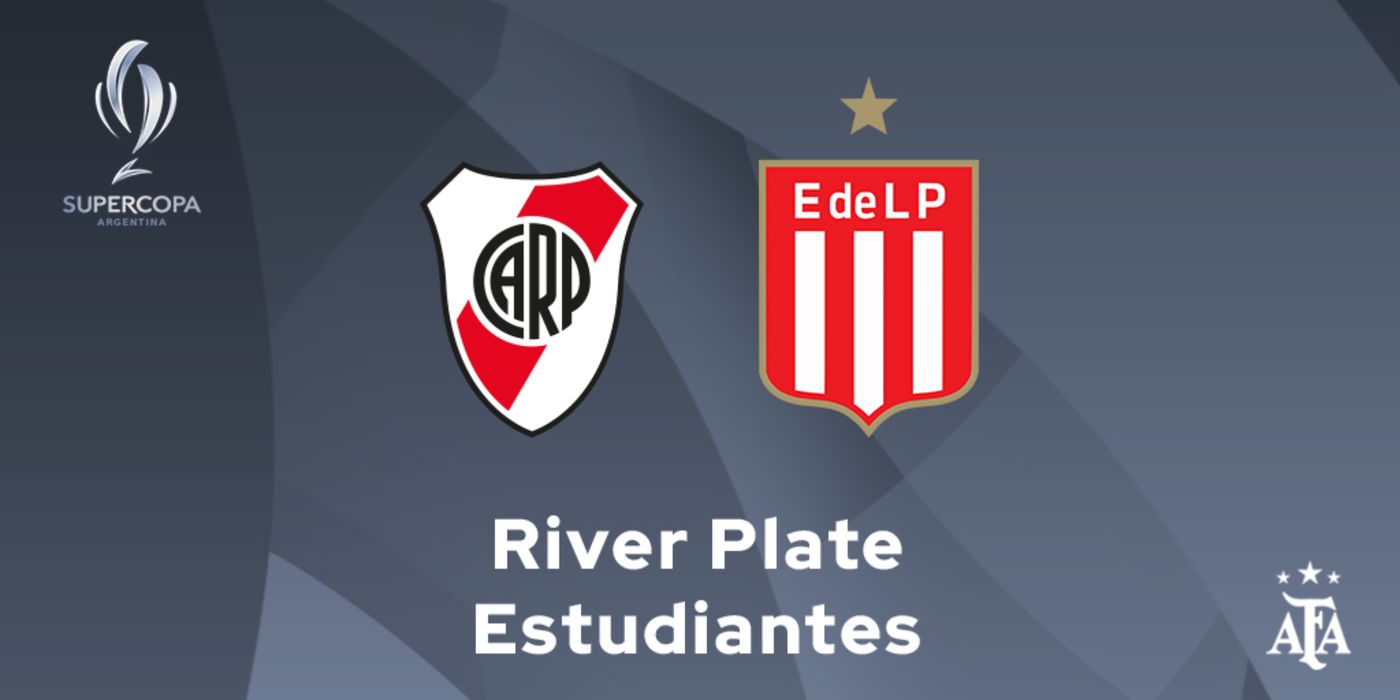 La placa que publicó la AFA para la final de la Supercopa Argentina entre Estudiantes y River. La placa que publicó la AFA para la final de la Supercopa Argentina entre Estudiantes y River.