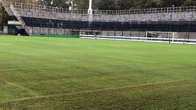 asi esta la cancha de gimnasia a horas del partido ante boca