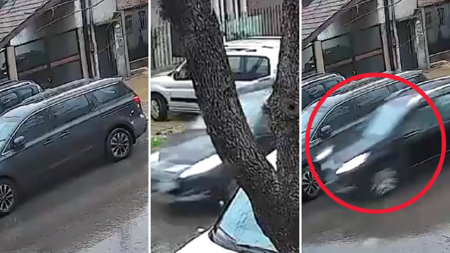 un automovilista rozo un auto y huyo y ahora lo buscan para que se haga cargo del arreglo