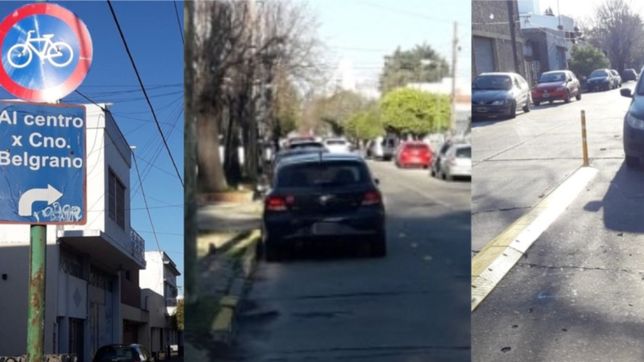 un cliclista exploto y escracho con un video a los autos estacionados en la bicisenda