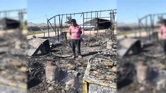trece familias productoras de alimentos perdieron todo tras un incendio