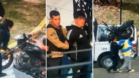 Video: motochorros de 15 años robaron en Ensenada, escaparon, y la mamá de uno de ellos los entregó Video: motochorros de 15 años robaron en Ensenada, escaparon, y la mamá de uno de ellos los entregó