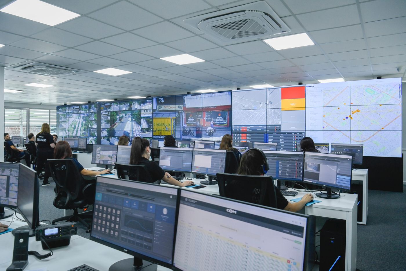 El Centro de Operaciones Municipales de La Plata monitoreó el operativo