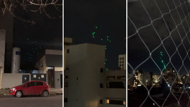 aparecieron extranas luces verdes en el cielo de la plata y nadie sabe por que