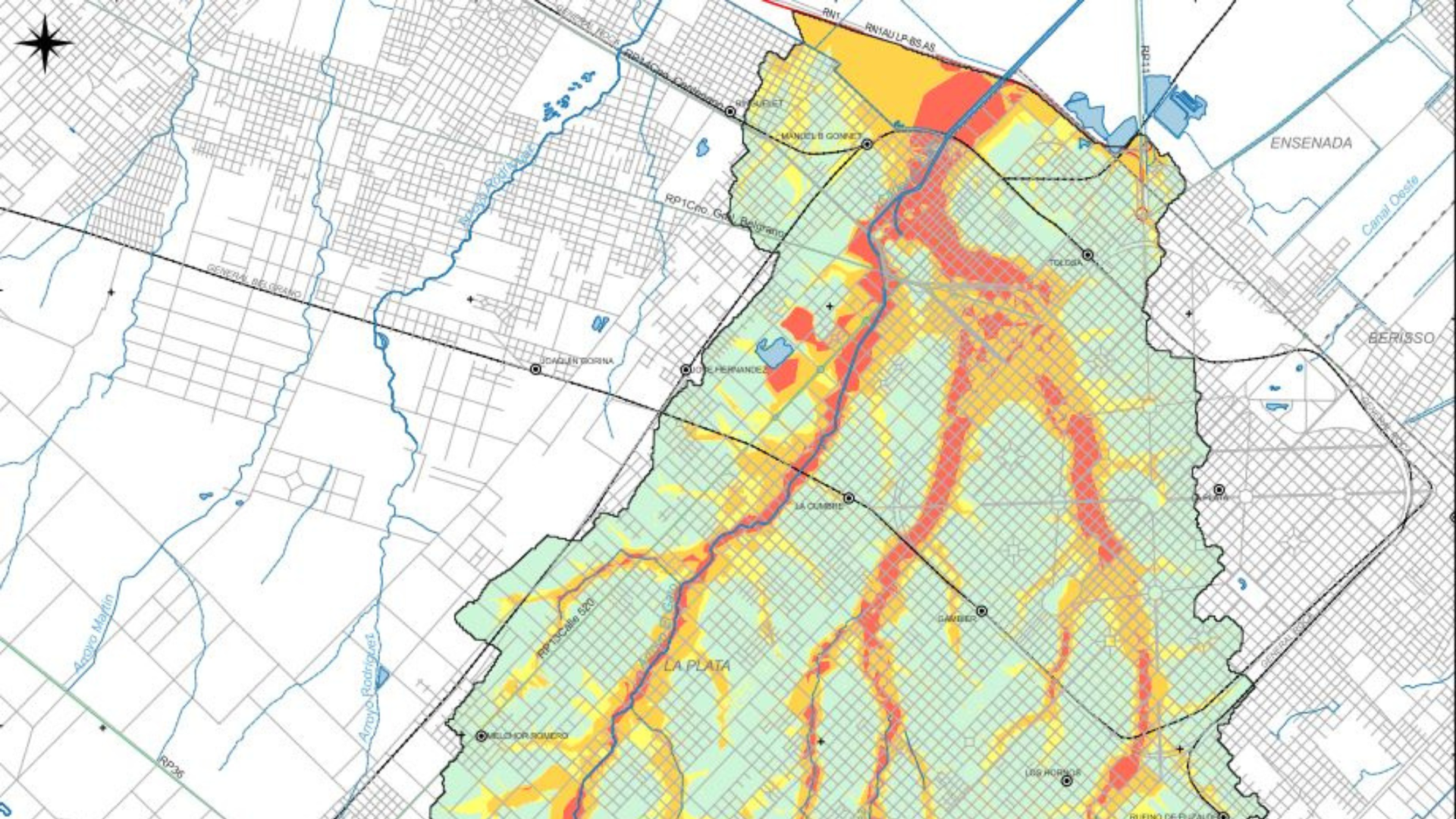 La Provincia actualizó el mapa de riesgo del Arroyo El Gato y alertó por zonas con peligro de inundación