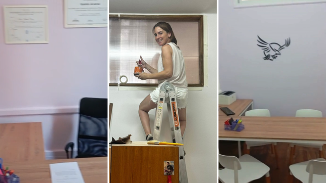 pintura violeta y cuadros de leones: dos libertarios de la plata renovaron sus despachos