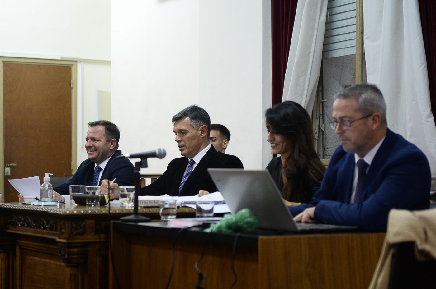 Julio Beley, Ricardo Callaba, Brenda Haile y Mariano Pomares, integrantes del bloque de la defensa