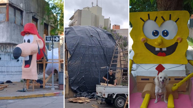 paso a paso, asi trabajan los vecinos para terminar los munecos de fin de ano