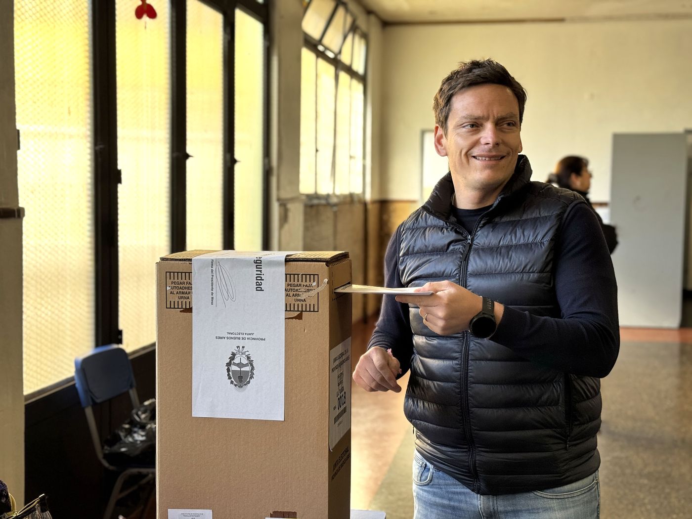 Pablo Nicoletti votando en la elecciones legislativas del año pasado