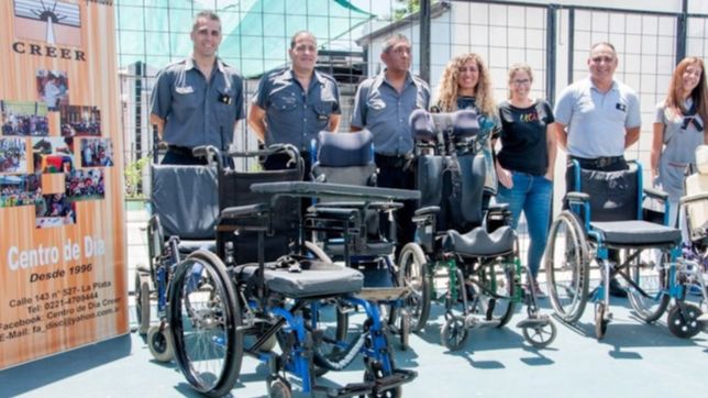 presos de olmos repararon sillas de ruedas para una fundacion que atiende a 130 personas