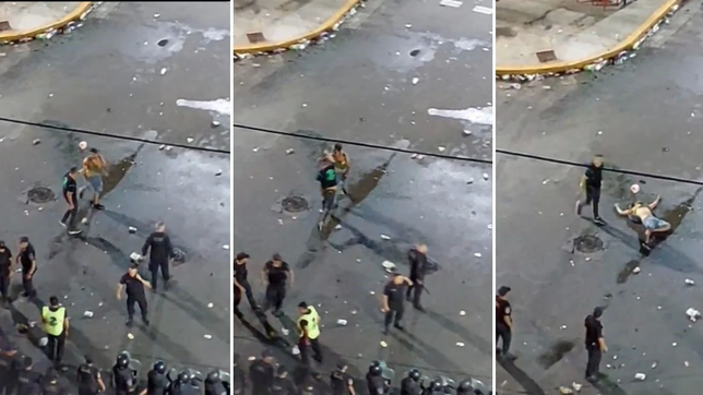 se entrego el empleado de seguridad que noqueo a un fanatico de la renga