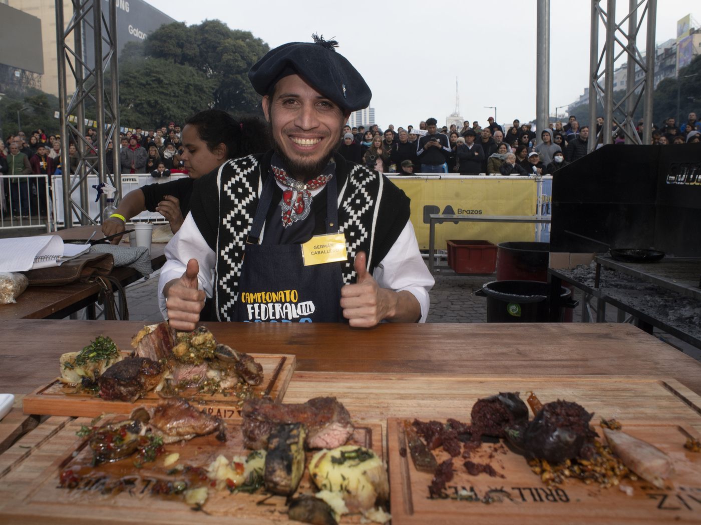 Germán Caballero, campeón federal del asado 2024.